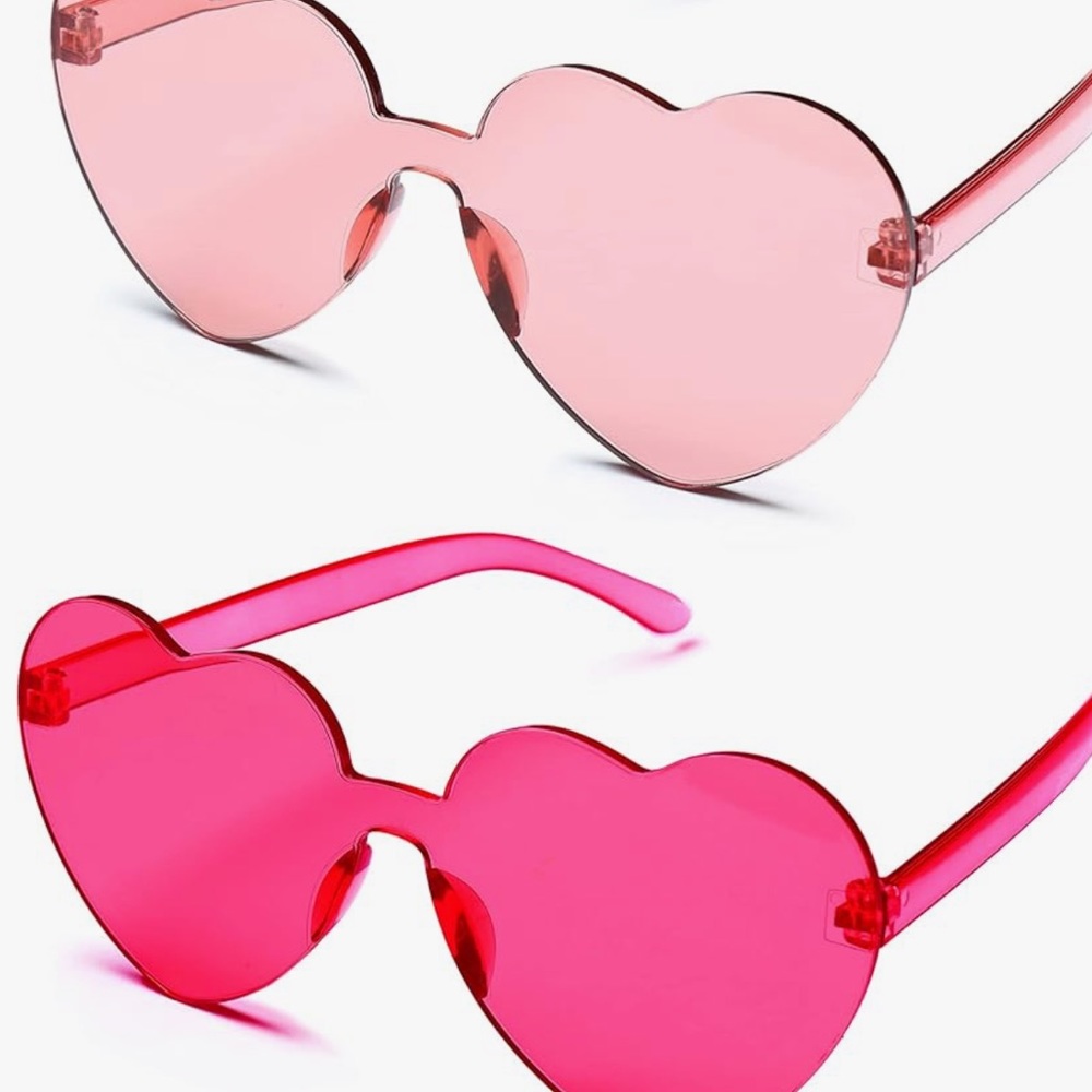 NWT 2 Pack Heart Shaped Sunglasses, MULTI COLOR SETS AVAILABLE